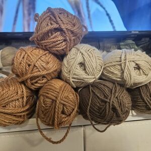 Assorted Yarn Bundle in Earth Tones